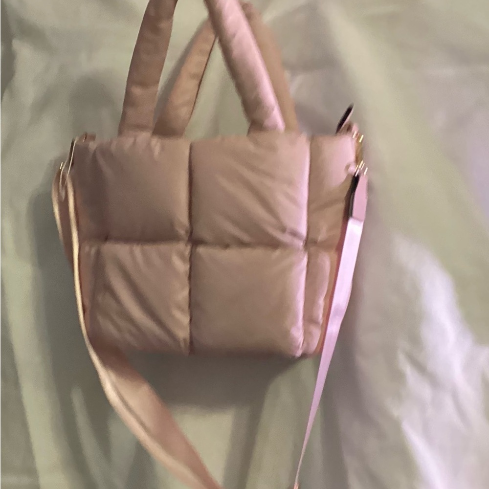 Pink puffer bag Jen & Co